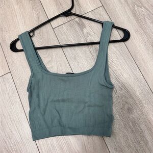 Women's Ribbed Tank Top - Green